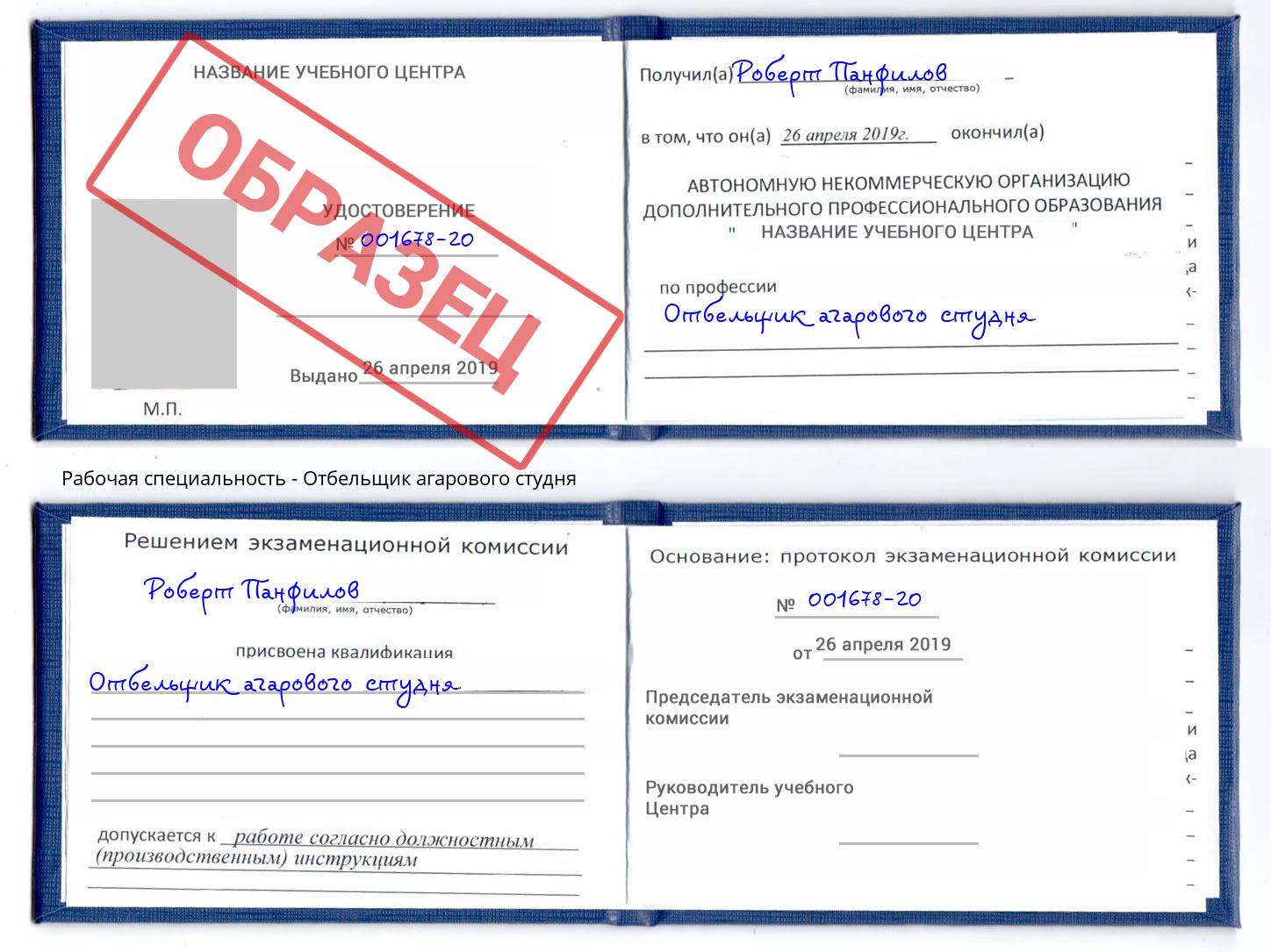 Отбельщик агарового студня Зима