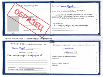 Обучение Классификаторщик шлифпорошков